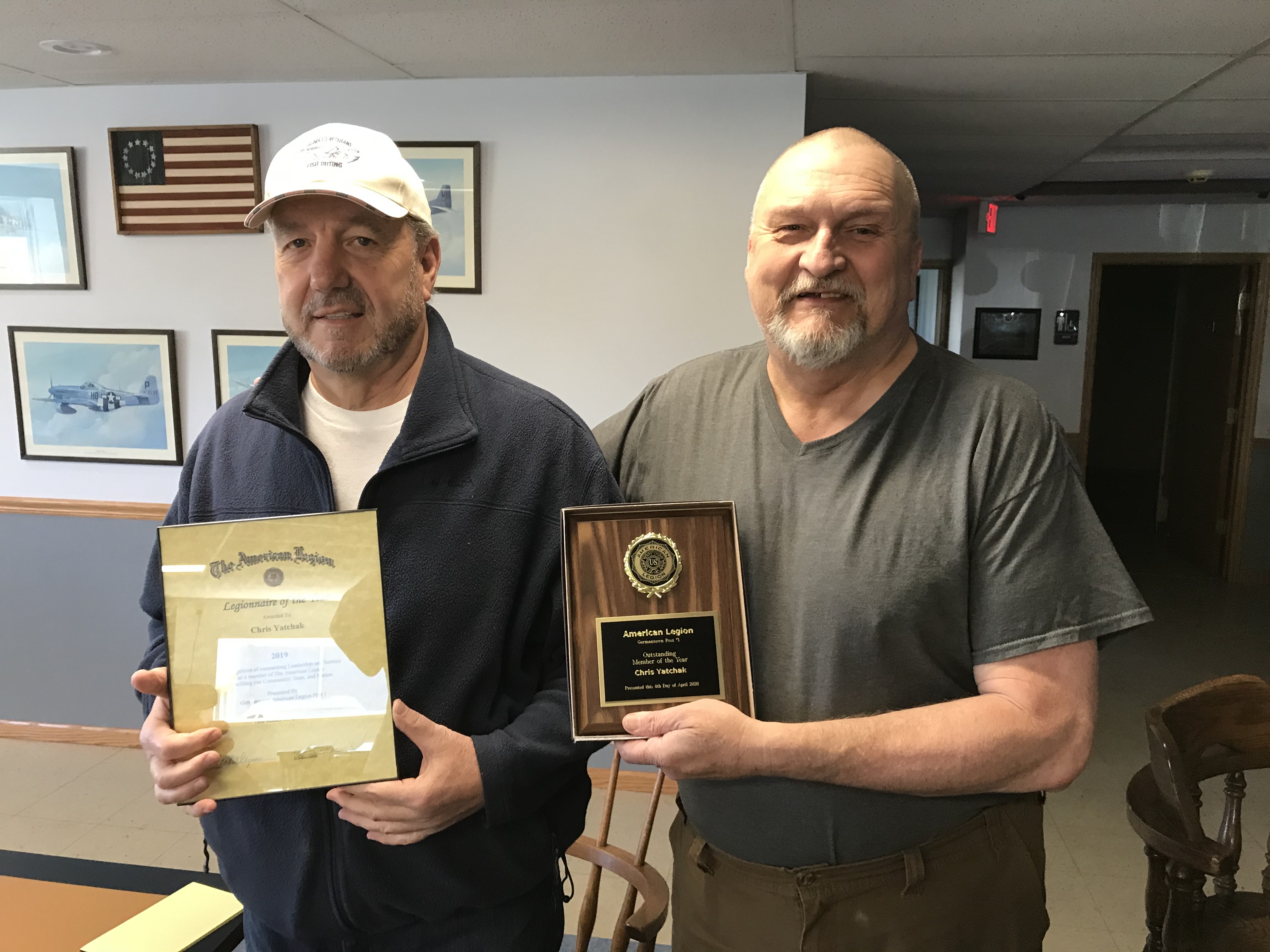 Chris Yatchak Legionaire of the Year 2019 - American legion Post no. 1